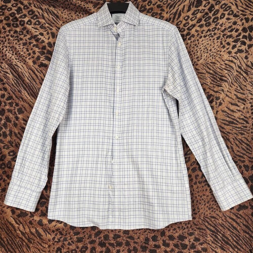 Charles Tyrwitt Long Sleeve Shirt Men's 15.5/35 Medium Casual Preppy Minimalist